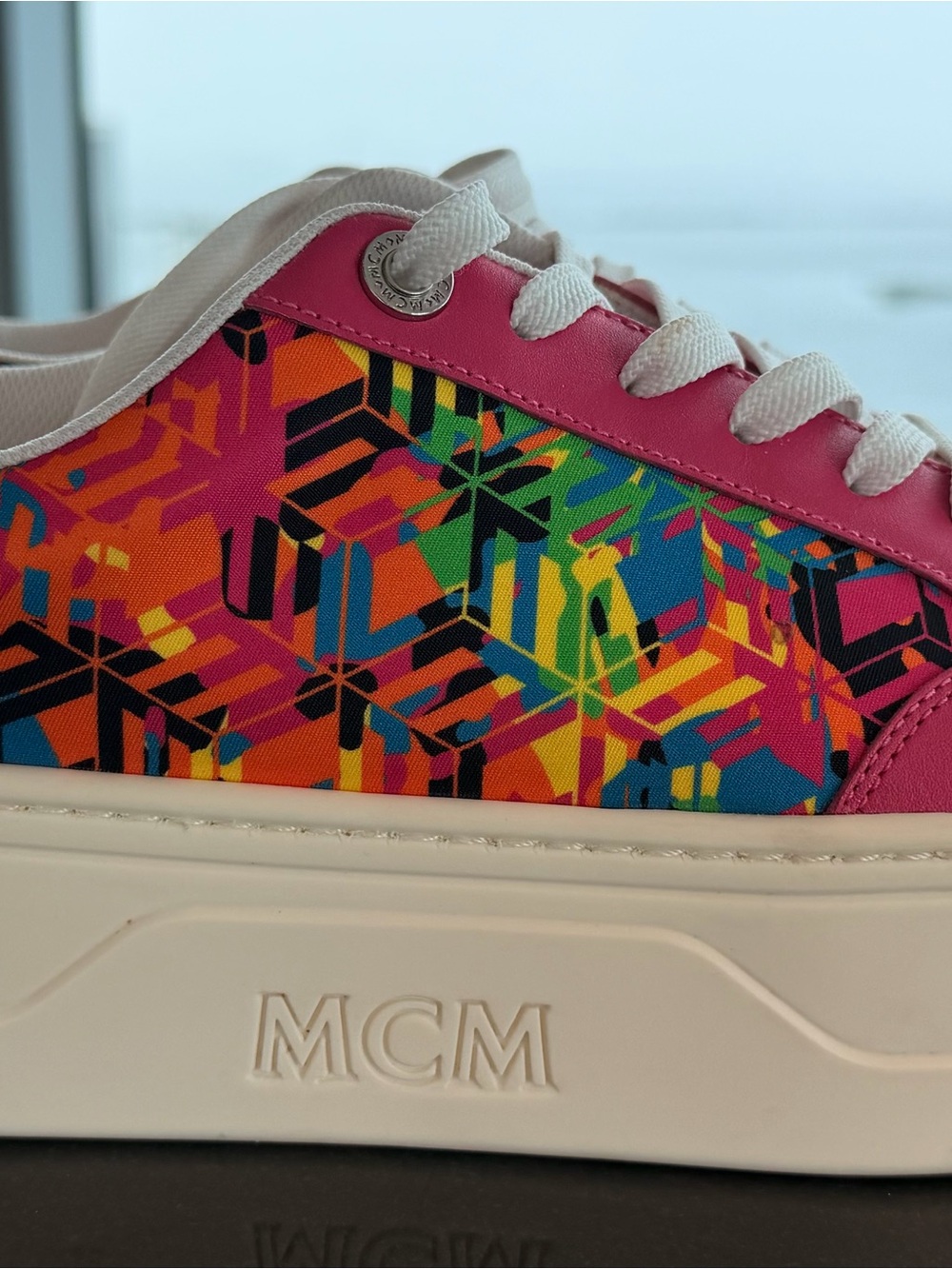 MCM Pink Multi-Color Platform Sneakers - Picture 7 of 11